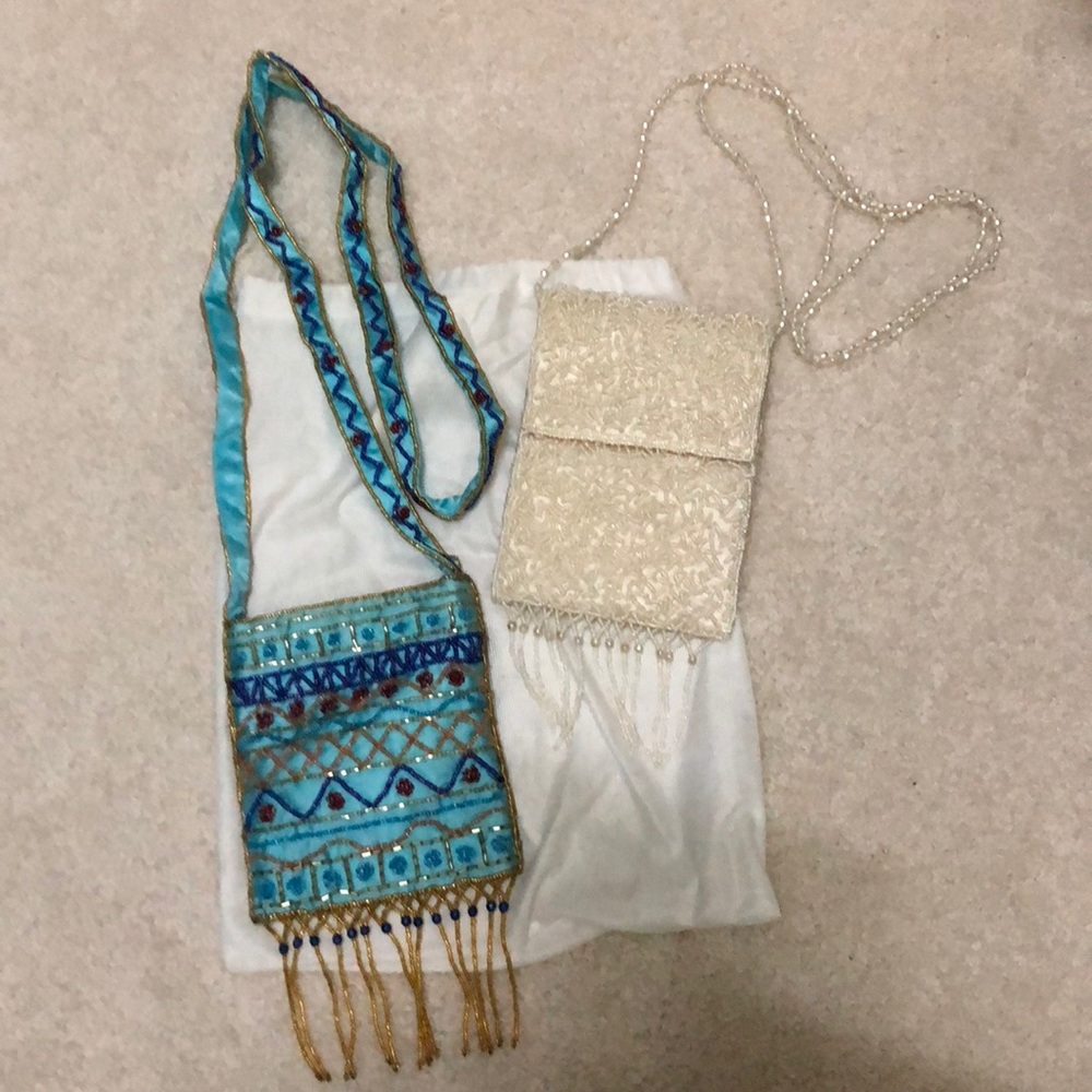Two little beaded bags.